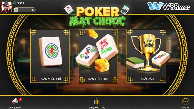 Giới thiệu game Poker Mạt Chược tại W88