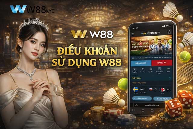 Điều Khoản Sử Dụng W88 1 Bản điều khoản sử dụng chính thức tại hệ thống nhà cái W88 VT