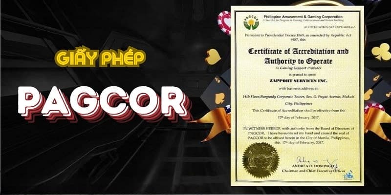 Giấy phép cá cược trực tuyến W88 được cấp bởi PAGCOR Philippines đảm bảo tính pháp lý và minh bạch.